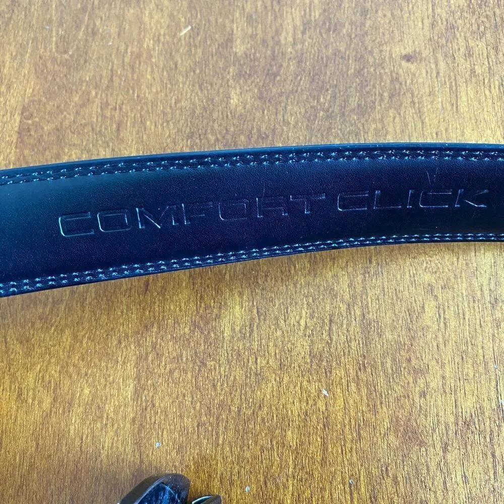 Comfort Click Leather Adjustable Mens Belt. Sizes 28-44. Ratchet Easy to Use
